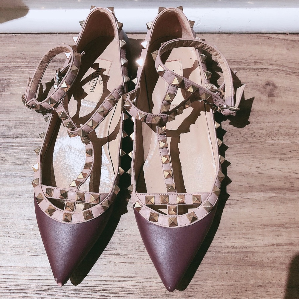 Valentino Rockstud Cage Flats